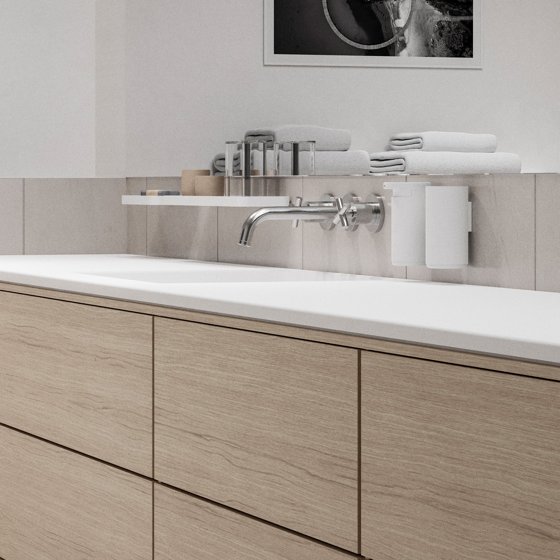 Rim toiletpapiropbevaring t/væg hvid